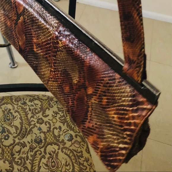 DESIGNER VINTAGE PYTHON PURSE BY VIA SPIGA - Picture 8 of 8